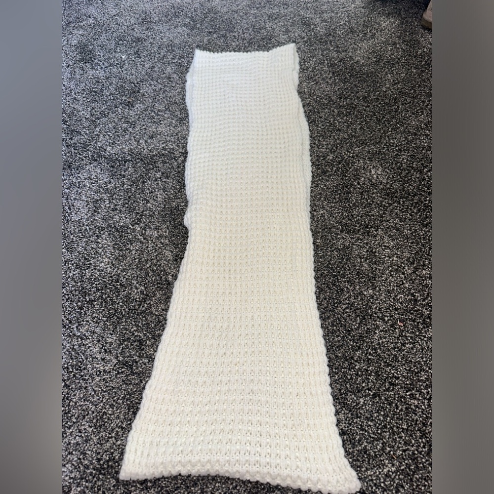 Cream Knit Scarf